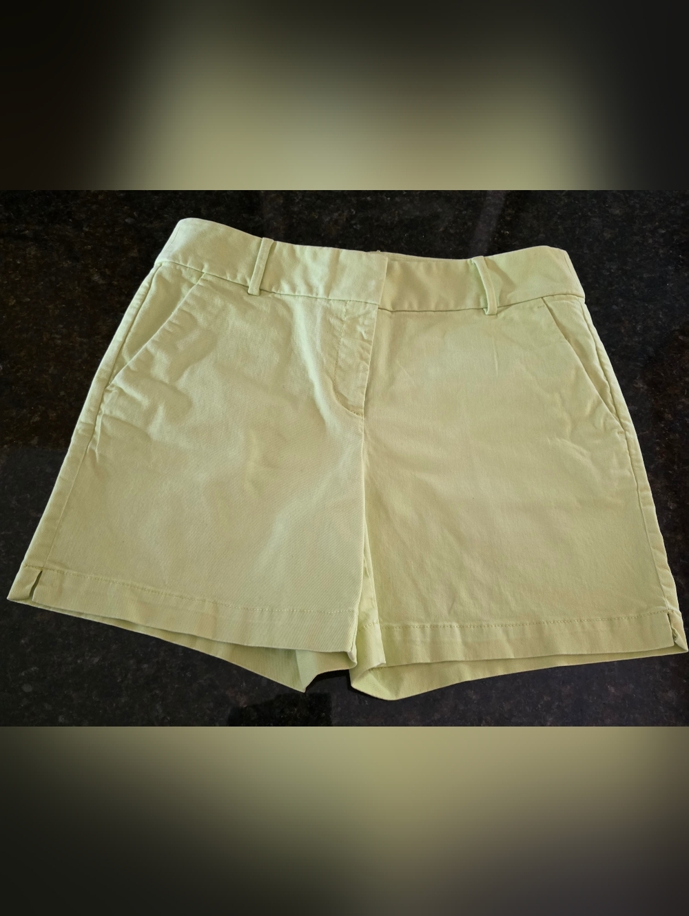 Loft Lime Green Women's Cotton Blend Shorts 6"